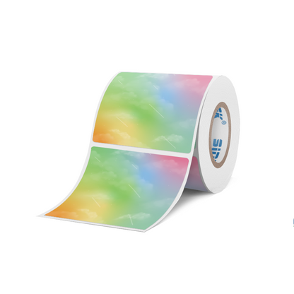 Rainbow Gradient Printing Thermal Labels 12.5mm Core iameter