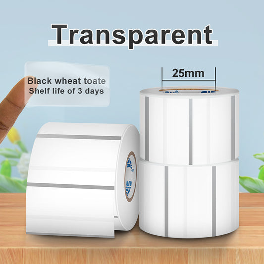 30mm~50mm Transparent Thermal Labels all size