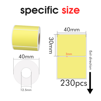 40mmX30mm Colorful Thermal Labels