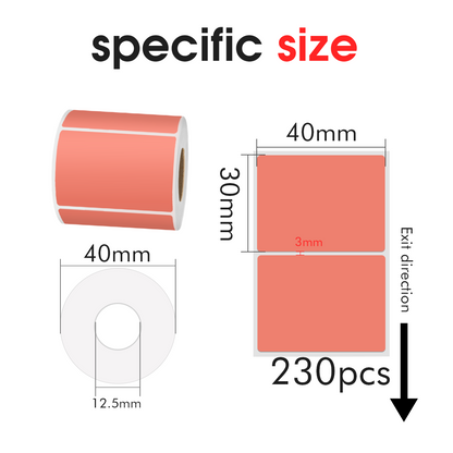 40mmX30mm Colorful Thermal Labels